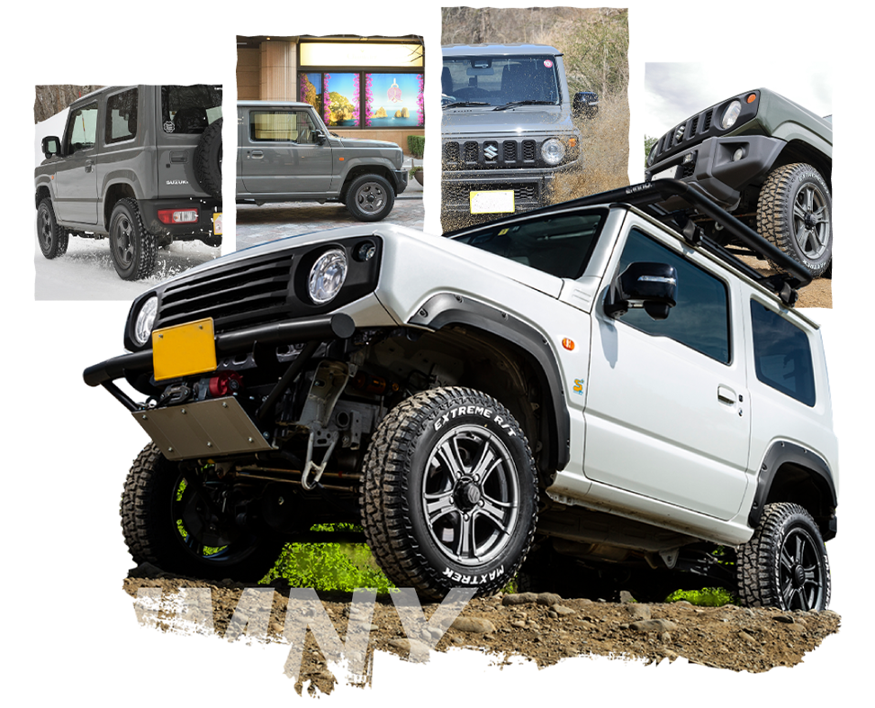 Suzuki Jimny wheel and tyre styles in urban and off-road use